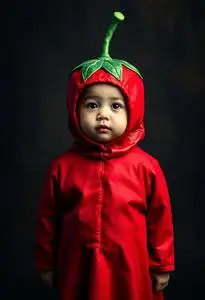 Red Chili Pepper Infant Costume face swap