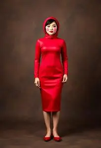 open lace back dress Emoji Asymmetrical Hemline Dress Red– Selfie Leslie main image 1