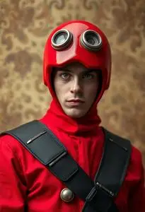 Red Guy Dont Hug Costume face swap
