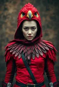 Red Hawk Costume face swap