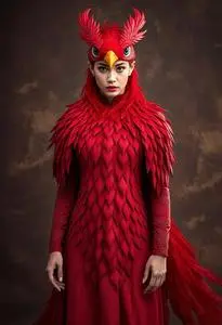 Red Phoenix Costume face swap