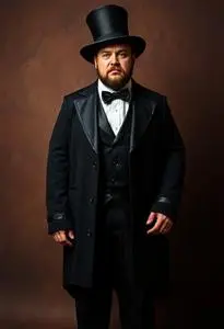 Plus Size Magician Costume face swap