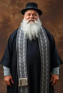 Plus Size Rabbi Costume face swap