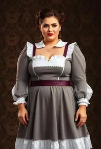 Plus Size Wendy Darling Costume face swap