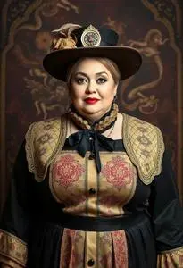 Plus Size Woman Fabulous Fortune Teller Costume face swap