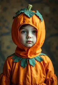 Pumpkin Feed Child Costume face swap