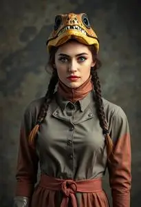 Poised Paleontologist Costume Girl face swap
