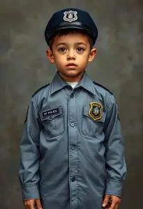 Police Infant Bunting Costume face swap