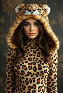 Posh Peanut Adult Lana Leopard Costume face swap