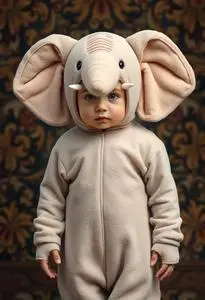 Posh Peanut Ollie Elephant Infant Costume face swap