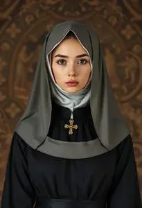 Priest Costume Girl face swap