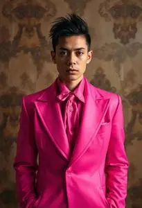 Pink Pimp Suit Costume face swap
