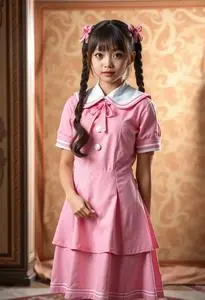 Pink Schoolgirl Costume face swap