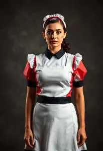 Pizza Hut Maid Costume face swap