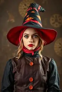 Pizza Hut Witch Costume face swap