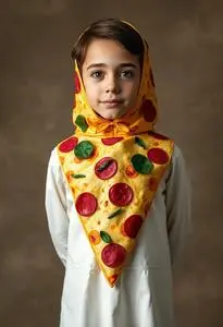 Pizza Slice Kid Costume face swap