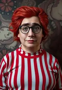 Plus Size Adult Costume Wheres Waldo face swap