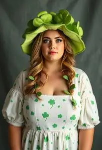 Plus Size Clover Costume face swap