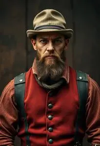 Old Timey Strong Man Costume face swap