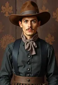 Old West Card Dealer Costume face swap