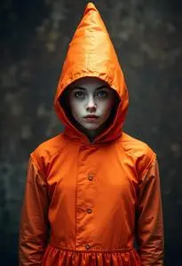 Orange Cone Costume face swap