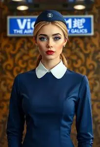 Pan Stewardess Costume face swap