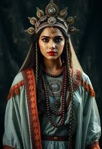 Parvati Mata Costume face swap