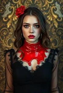 Pastease Plus Liquid Red Costume Pasties face swap