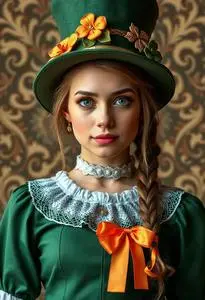 Patricks Day Girl Costume face swap