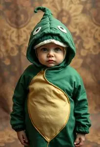 Pea Pod Newborn Costume Fancy Dress face swap