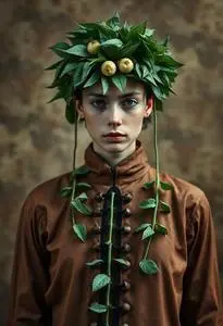 Peashooter Costume Adult face swap