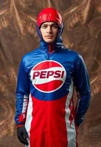 Pepsi Man Costume face swap