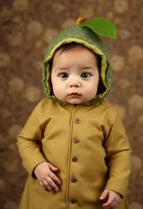 Newborn Avocado Costume Fancy Dress face swap