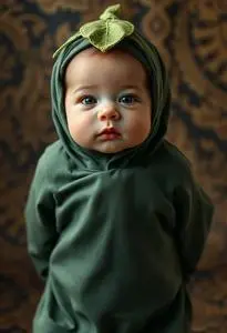 Newborn Avocado Costume face swap