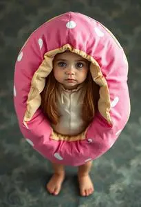 Newborn Donut Costume face swap
