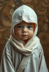 Newborn Jedi Costume face swap