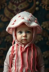 Newborn Jellyfish Costume face swap
