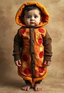 Newborn Pizza Costume face swap
