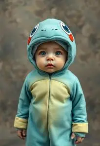 Newborn Squirtle Costume Fancy Dress face swap