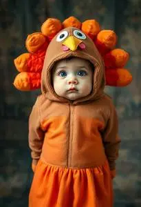Newborn Turkey Costume face swap