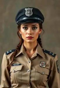 Officer Anita Bribe Costume face swap