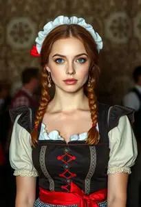 Oktoberfest Fraulein Costume face swap