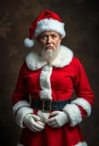 Mrs Santa Costume Outfit face swap