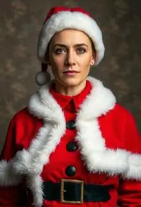 Mrs Santa Suit Costume face swap