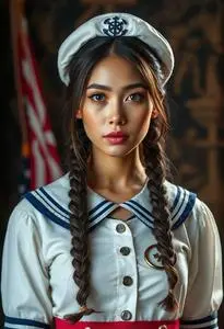 Nautical Theme Outfit Female Costume face swap
