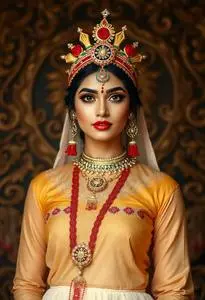 Navratri Woman Costume face swap