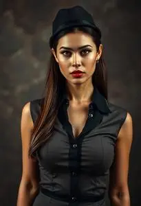 Modern Mafia Outfit Female Costume face swap