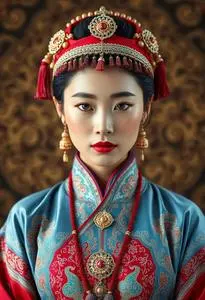 Mongolian Costume Female face swap