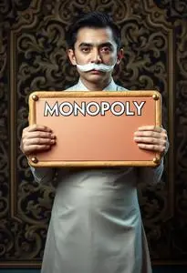 Monopoly Sandwich Board Adult Costume face swap