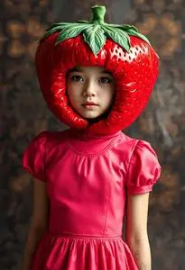 Month Strawberry Costume face swap